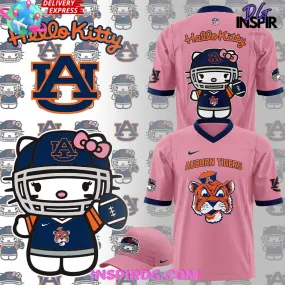 -Auburn Tiger Football x Hello Kitty Pink Football Jersey