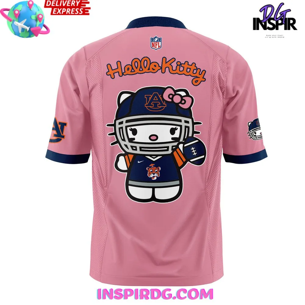 -Auburn Tiger Football x Hello Kitty Pink Football Jersey