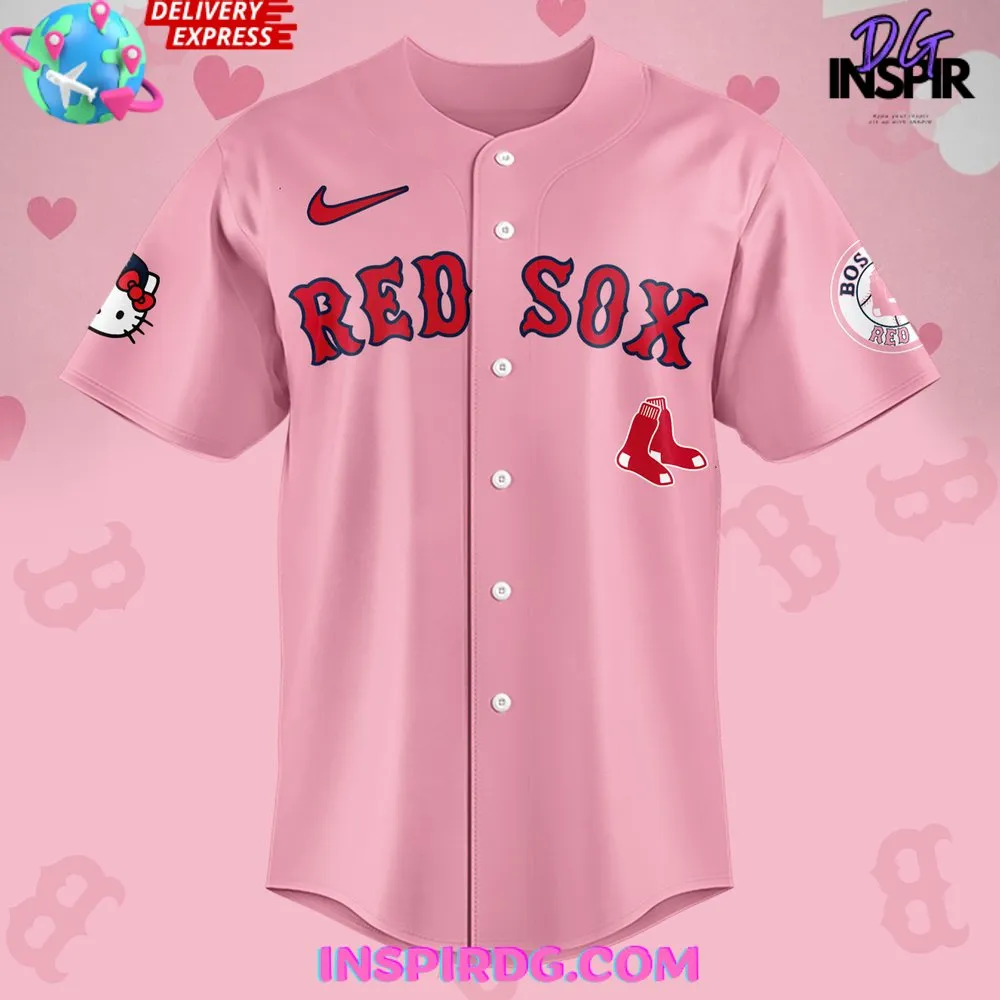 -Boston Red Sox x Hello Kitty Night 2024 Baseball Jersey