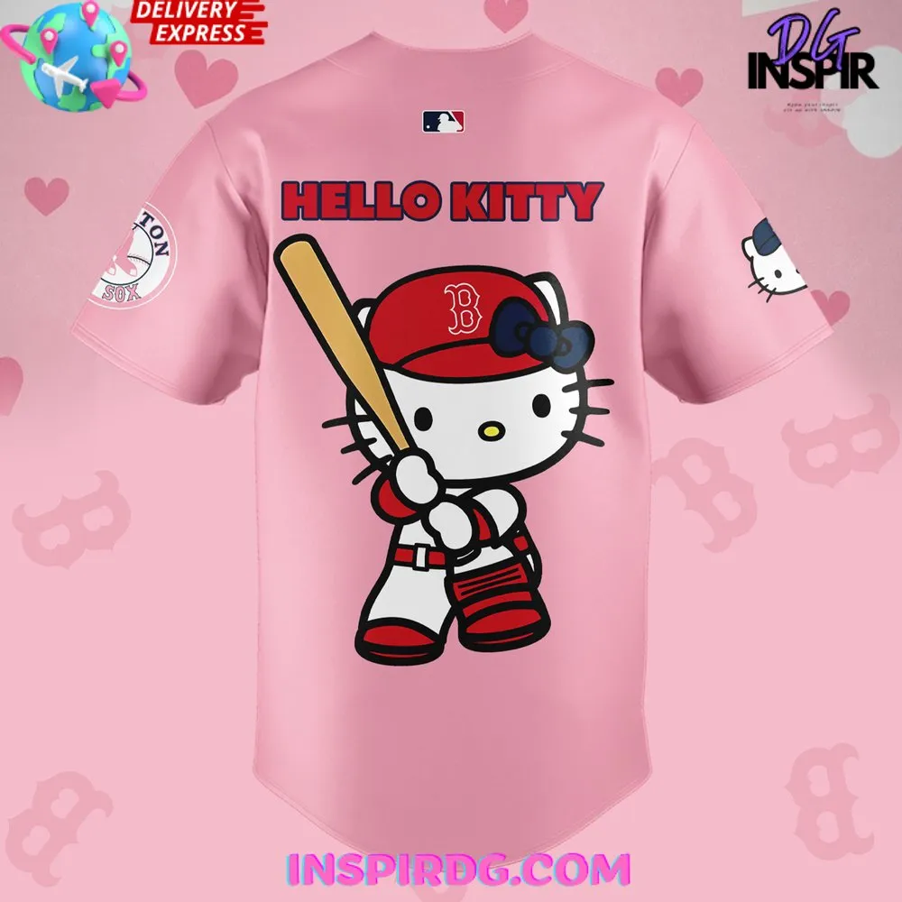 -Boston Red Sox x Hello Kitty Night 2024 Baseball Jersey