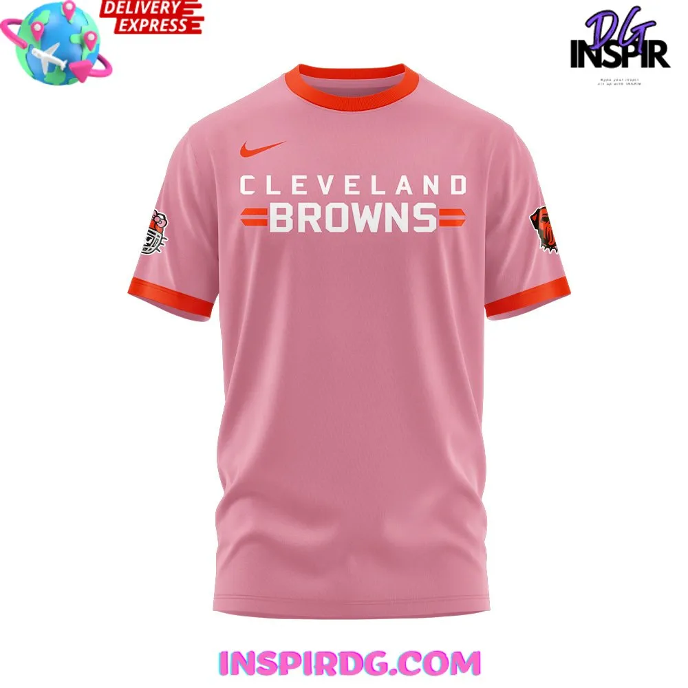 -Cleveland Browns x Hello Kitty Pink T-Shirt