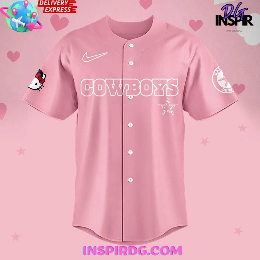 -Dallas Cowboys x Hello Kitty 2024 Baseball Jersey