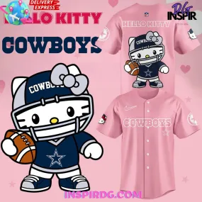 -Dallas Cowboys x Hello Kitty 2024 Baseball Jersey