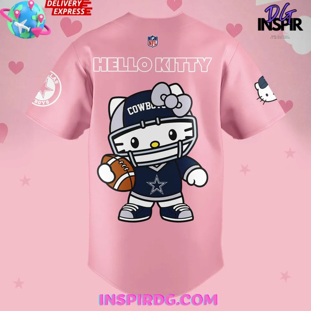 -Dallas Cowboys x Hello Kitty 2024 Baseball Jersey