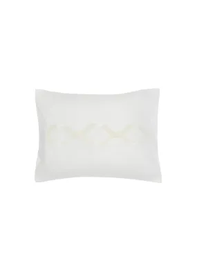 -----------FRETTE ---- ------------ ----Continuity Embroidered Pillow Case —Milk/Avorio --