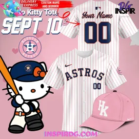 -Houston Astros Hello Kitty Night Stripe Baseball Jersey