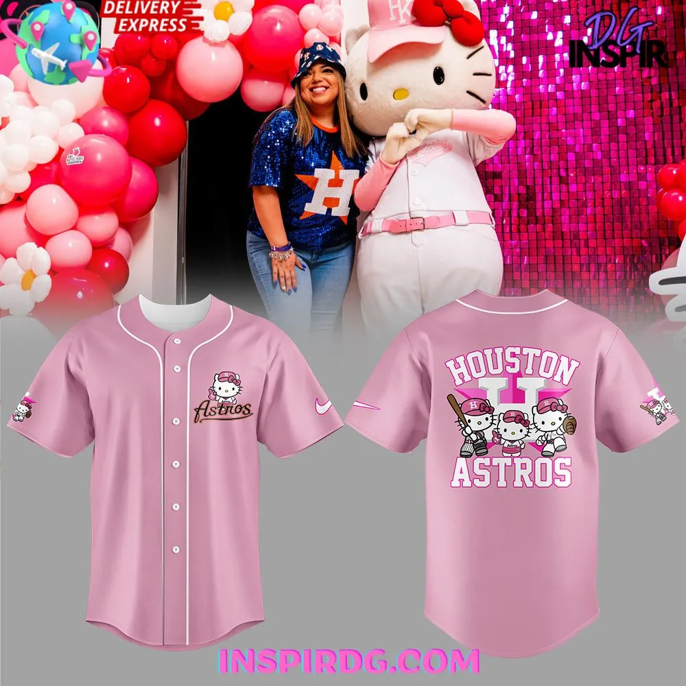 -Houston Astros x Hello Kitty Baseball Jersey