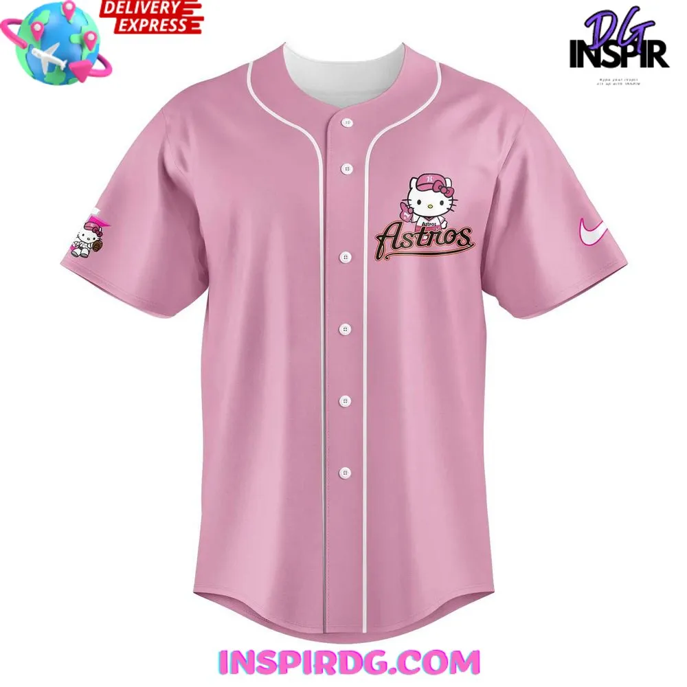 -Houston Astros x Hello Kitty Baseball Jersey