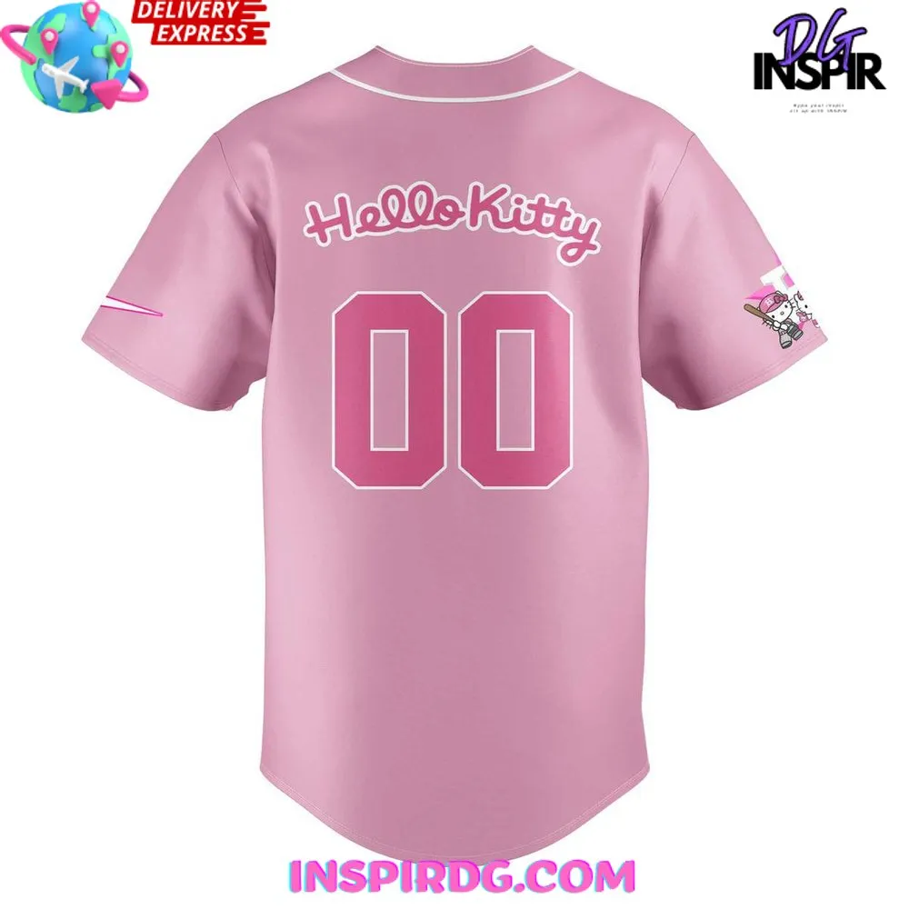 -Houston Astros x Hello Kitty Custom Baseball Jersey