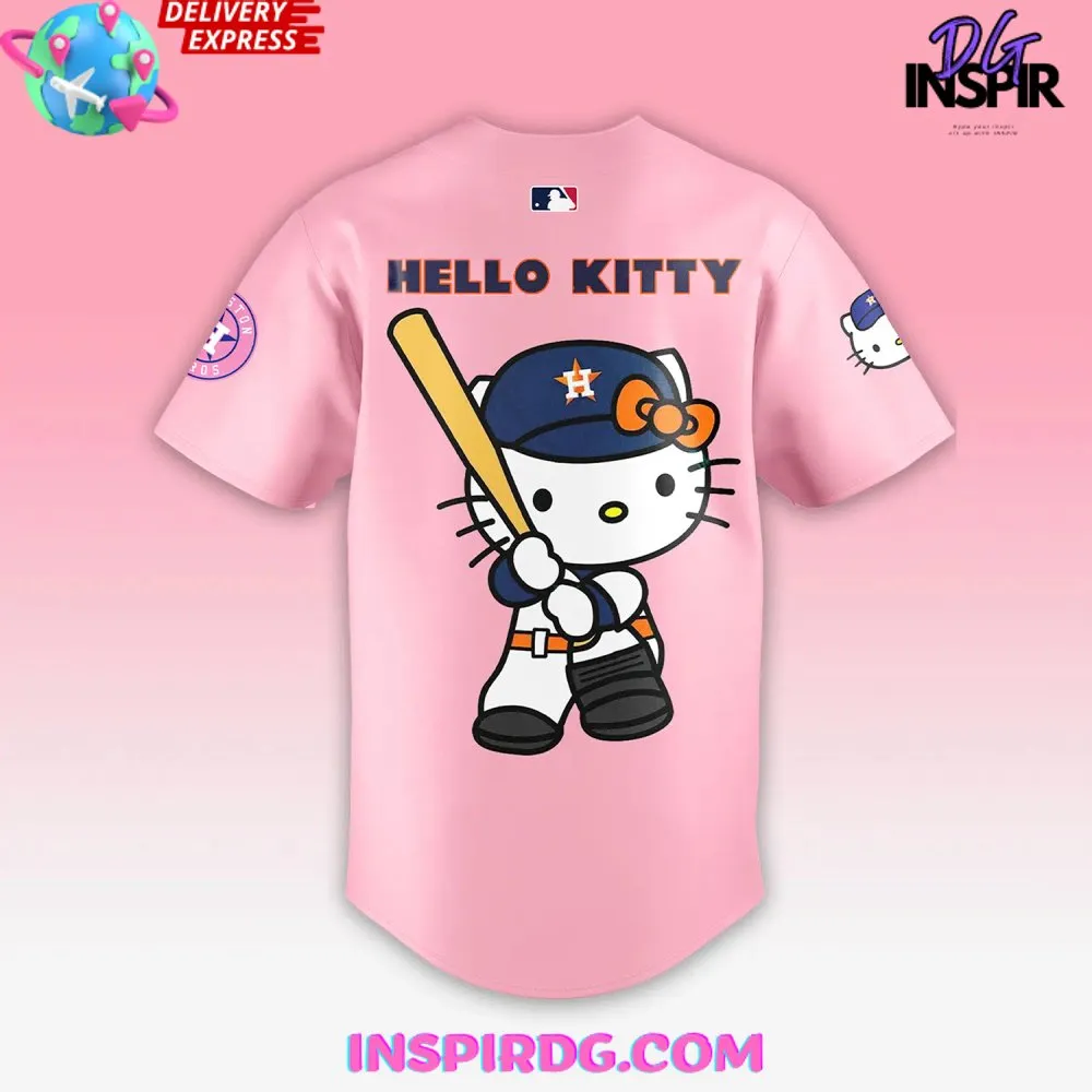 -Houston Astros x Hello Kitty Night Baseball Jersey