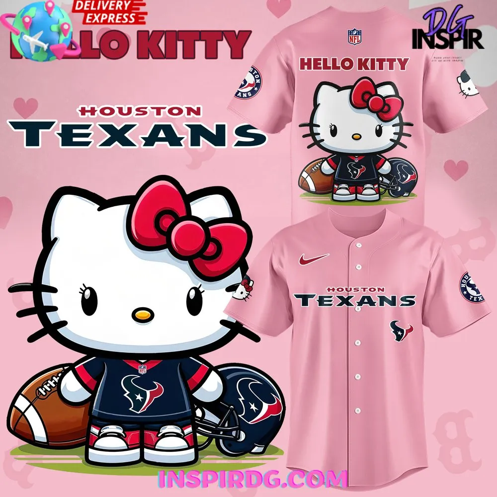 -Houston Texans x Hello Kitty 2024 Baseball Jersey