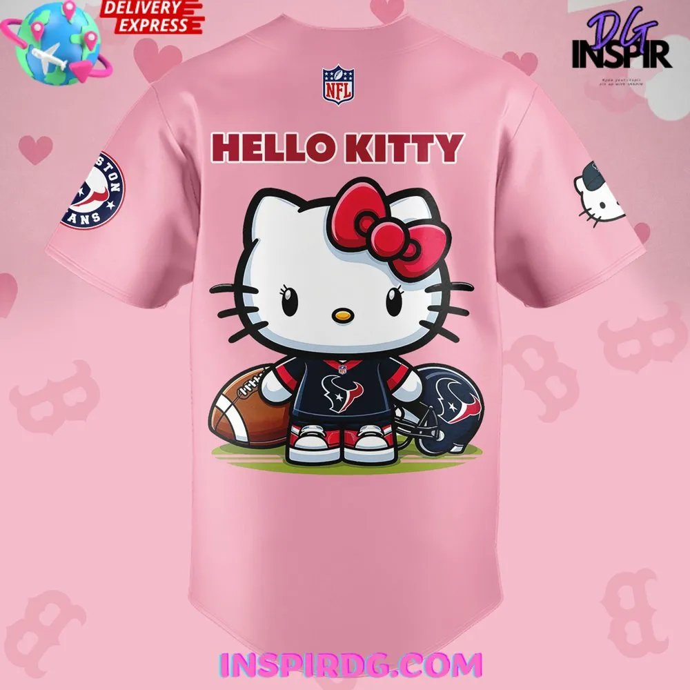 -Houston Texans x Hello Kitty 2024 Baseball Jersey