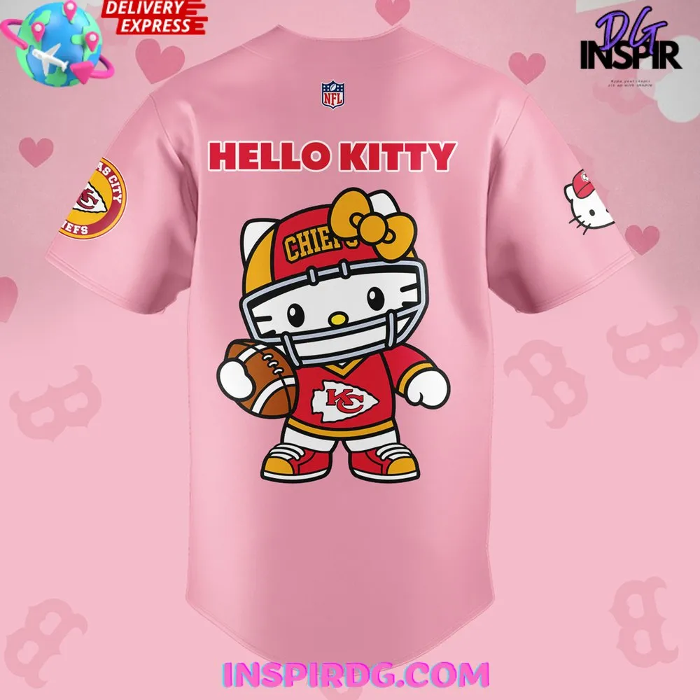 -Kansas City Chiefs x Hello Kitty 2024 Baseball Jersey