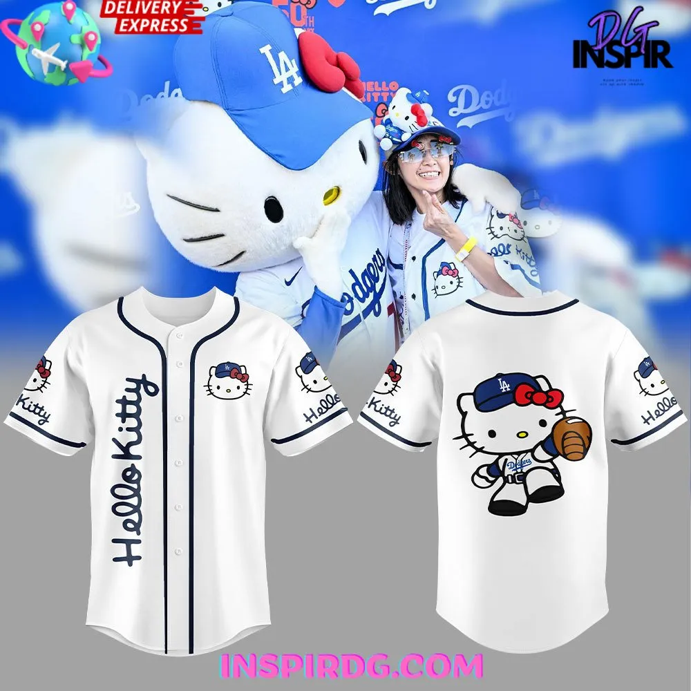 -Los Angeles Dodgers x Hello Kitty 2024 Baseball Jersey