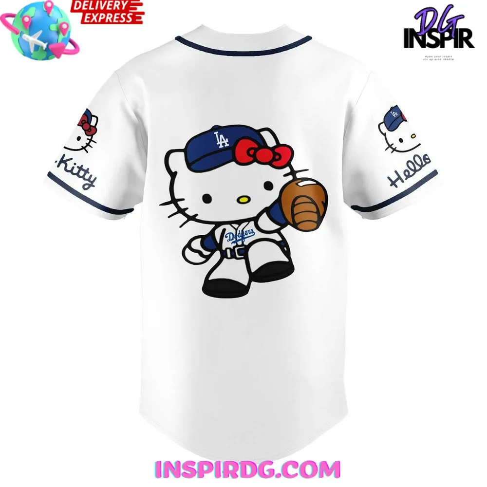 -Los Angeles Dodgers x Hello Kitty 2024 Baseball Jersey