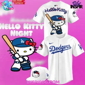 -Los Angeles Dodgers x Hello Kitty Night 2024 Baseball Jersey