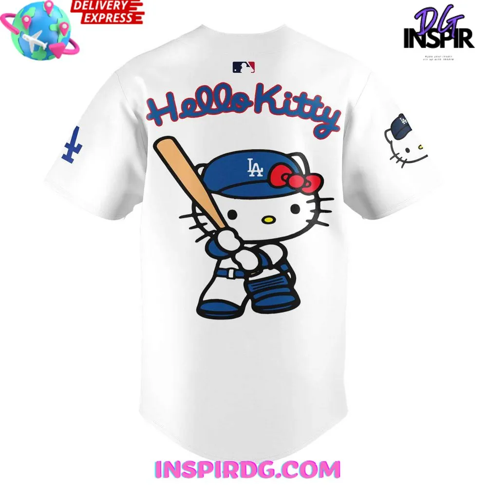 -Los Angeles Dodgers x Hello Kitty Night 2024 Baseball Jersey