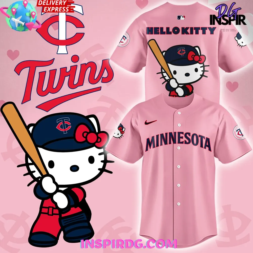 -Minnesota Twins x Hello Kitty 2024 Baseball Jersey