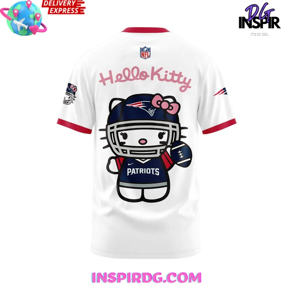 -New England Patriots x Hello Kitty White T-Shirt