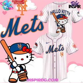 -New York Mets x Hello Kitty Stripe Baseball Jersey