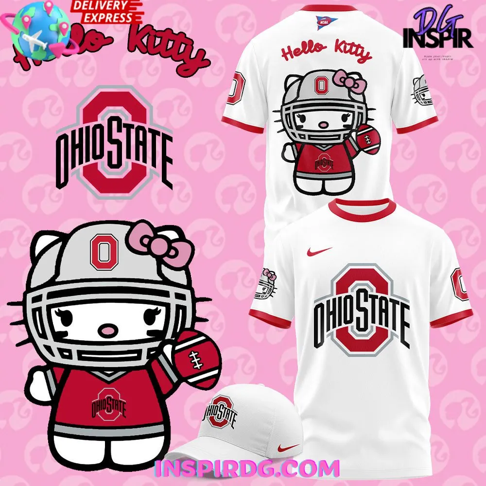 -Ohio State Football x Hello Kitty White T-Shirt