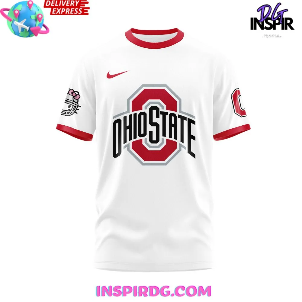 -Ohio State Football x Hello Kitty White T-Shirt