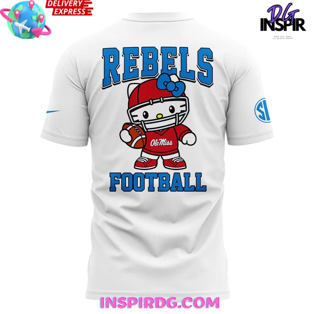 -Ole Miss Rebels x Hello Kitty 2024 White T-Shirt