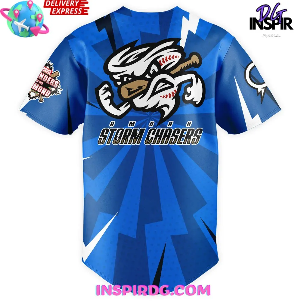 -Omaha Storm Chasers Marvel Defenders of the Diamond Baseball Jersey