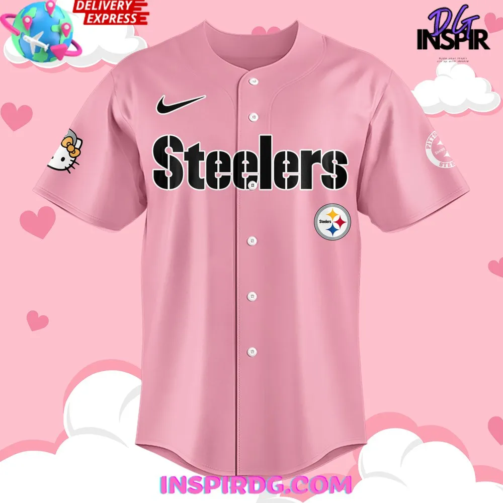 -Pittsburgh Steelers x Hello Kitty 2024 Baseball Jersey