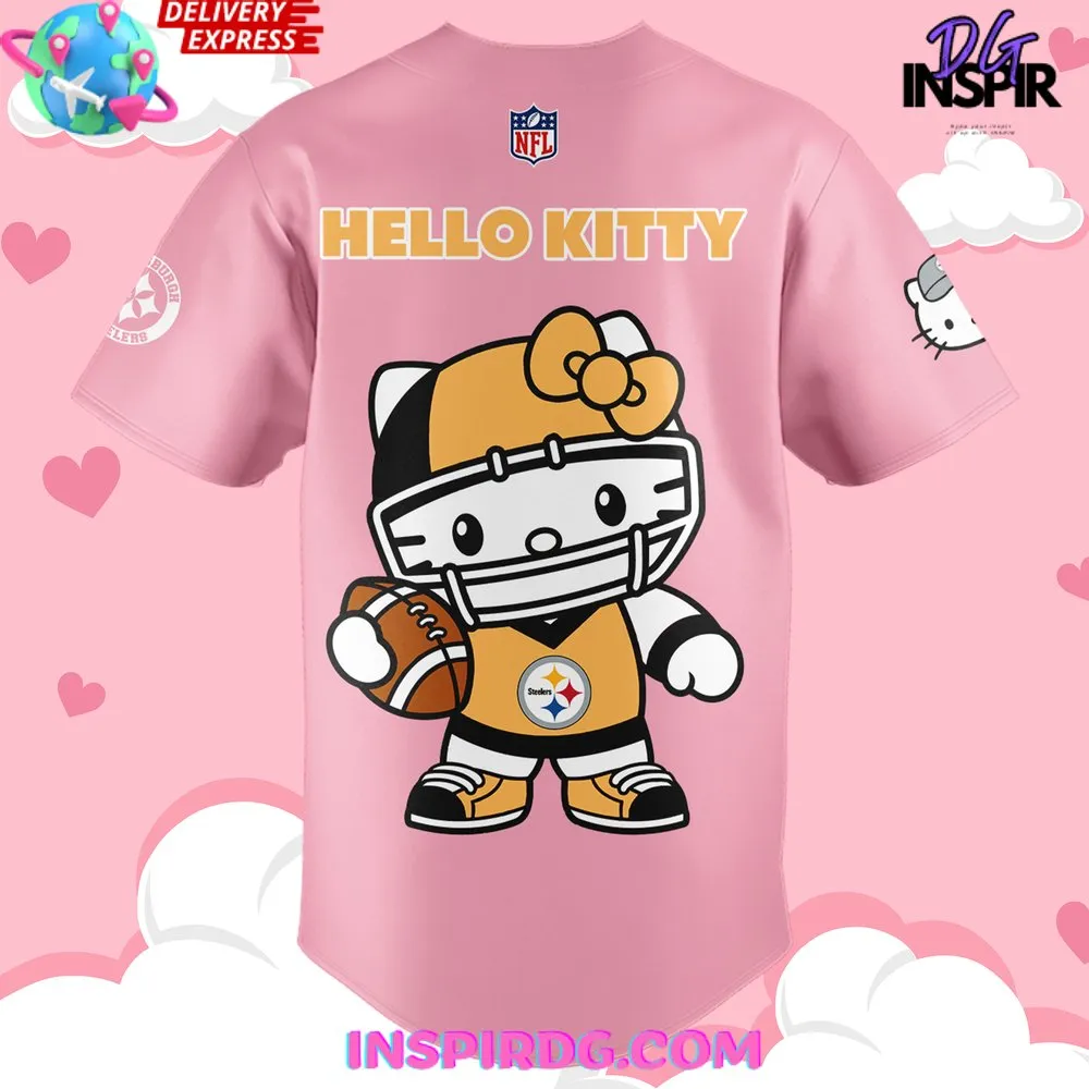 -Pittsburgh Steelers x Hello Kitty 2024 Baseball Jersey