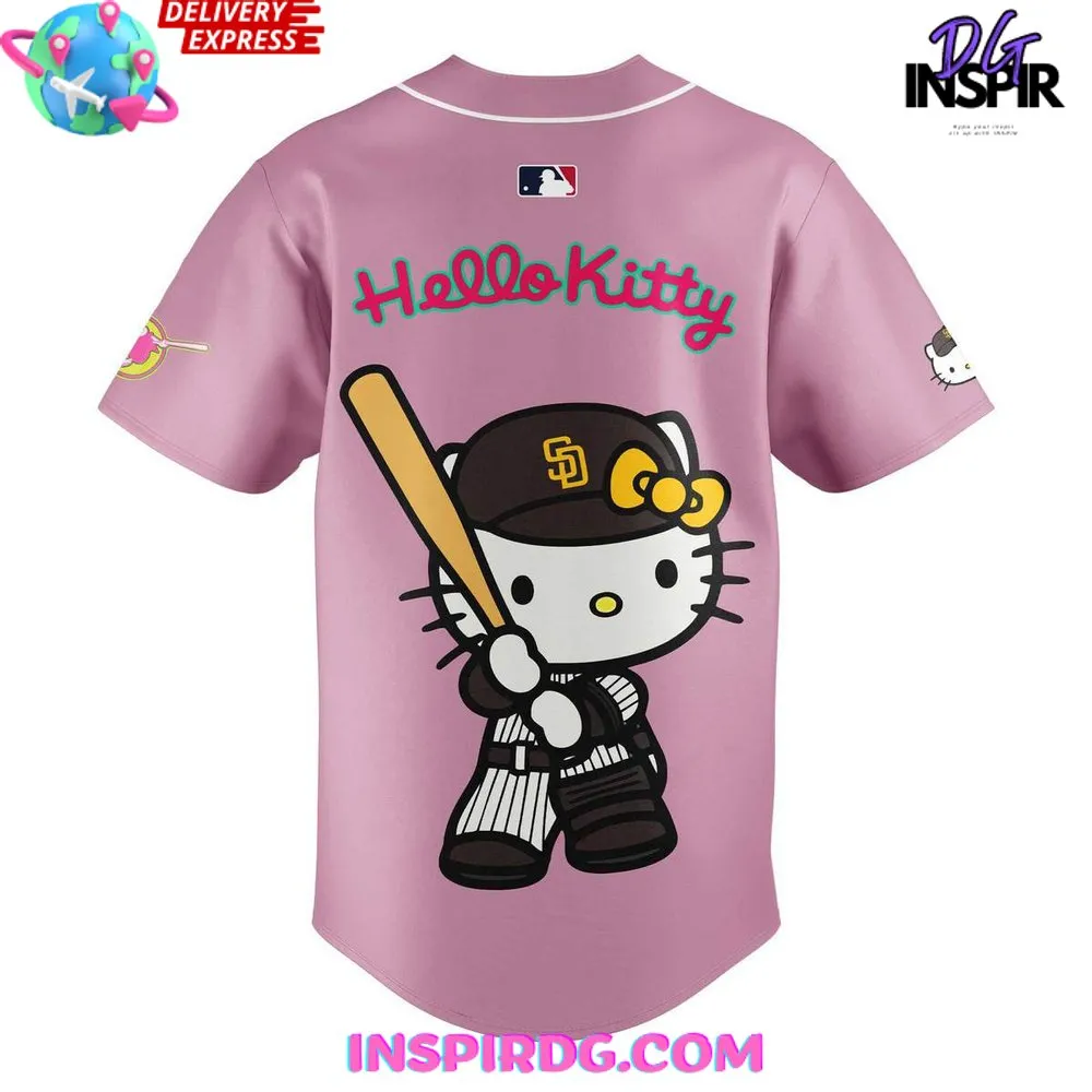 -San Diego Padres x Hello Kitty 2024 Pink Baseball Jersey