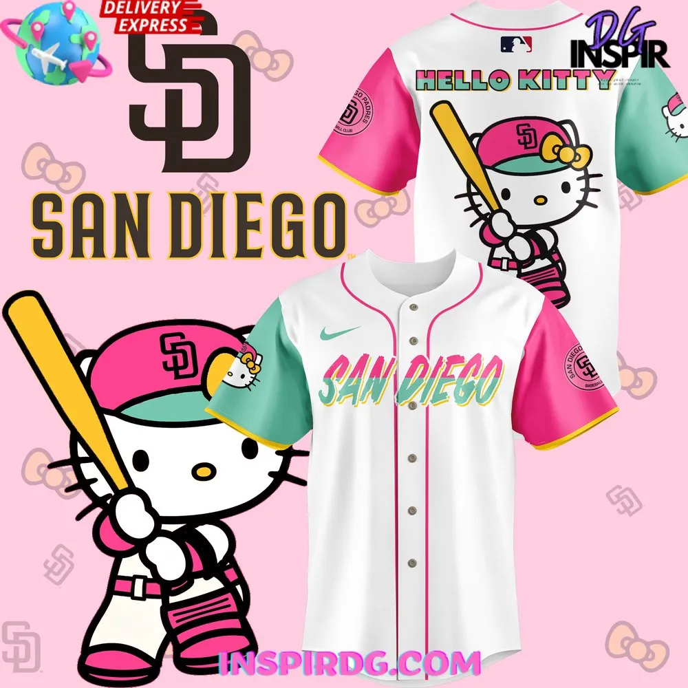 -San Diego Padres x Hello Kitty Night 2024 Baseball Jersey