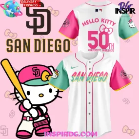 -San Diego Padres x Hello Kitty Night 50th Anniversary Baseball Jersey