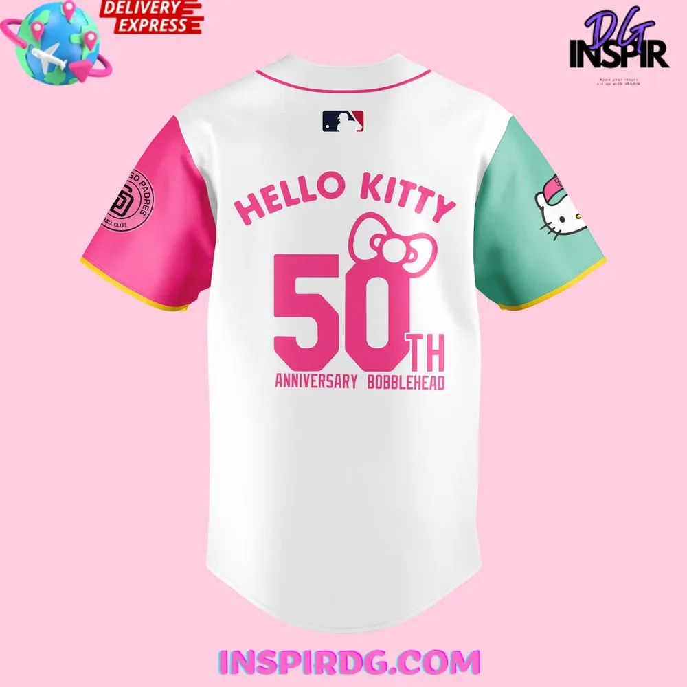 -San Diego Padres x Hello Kitty Night 50th Anniversary Baseball Jersey