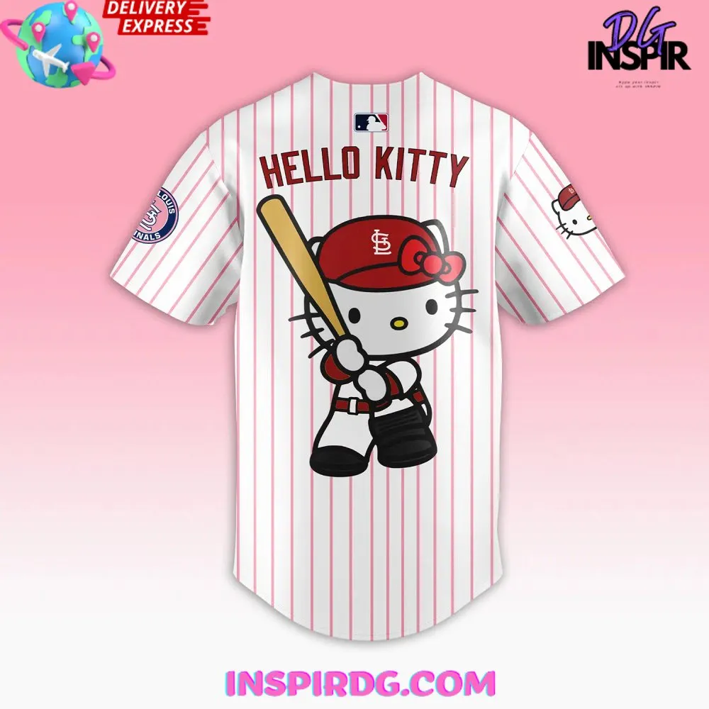 -St. Louis Cardinals Hello Kitty 50th Anniversary Baseball Jersey