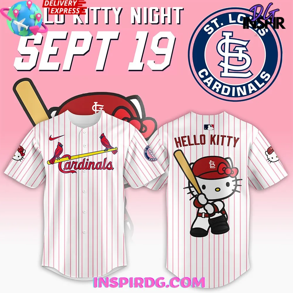 -St. Louis Cardinals Hello Kitty Baseball Jersey