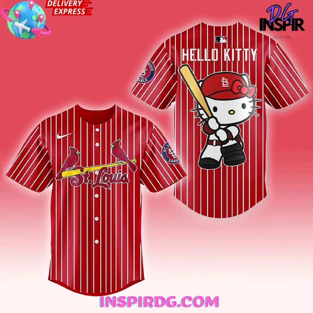 -St. Louis Cardinals x Hello Kitty Night 2024 Red Baseball Jersey