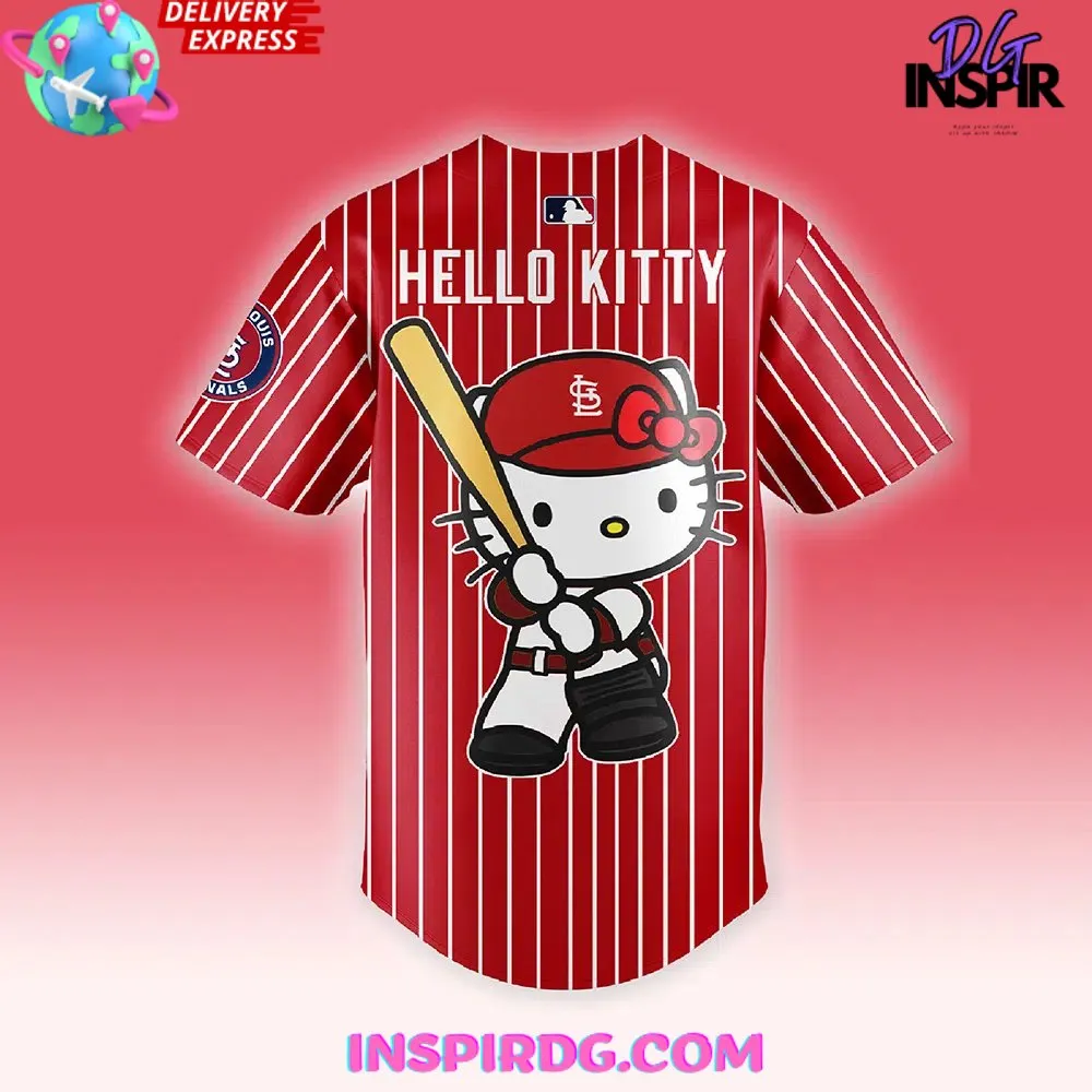 -St. Louis Cardinals x Hello Kitty Night 2024 Red Baseball Jersey