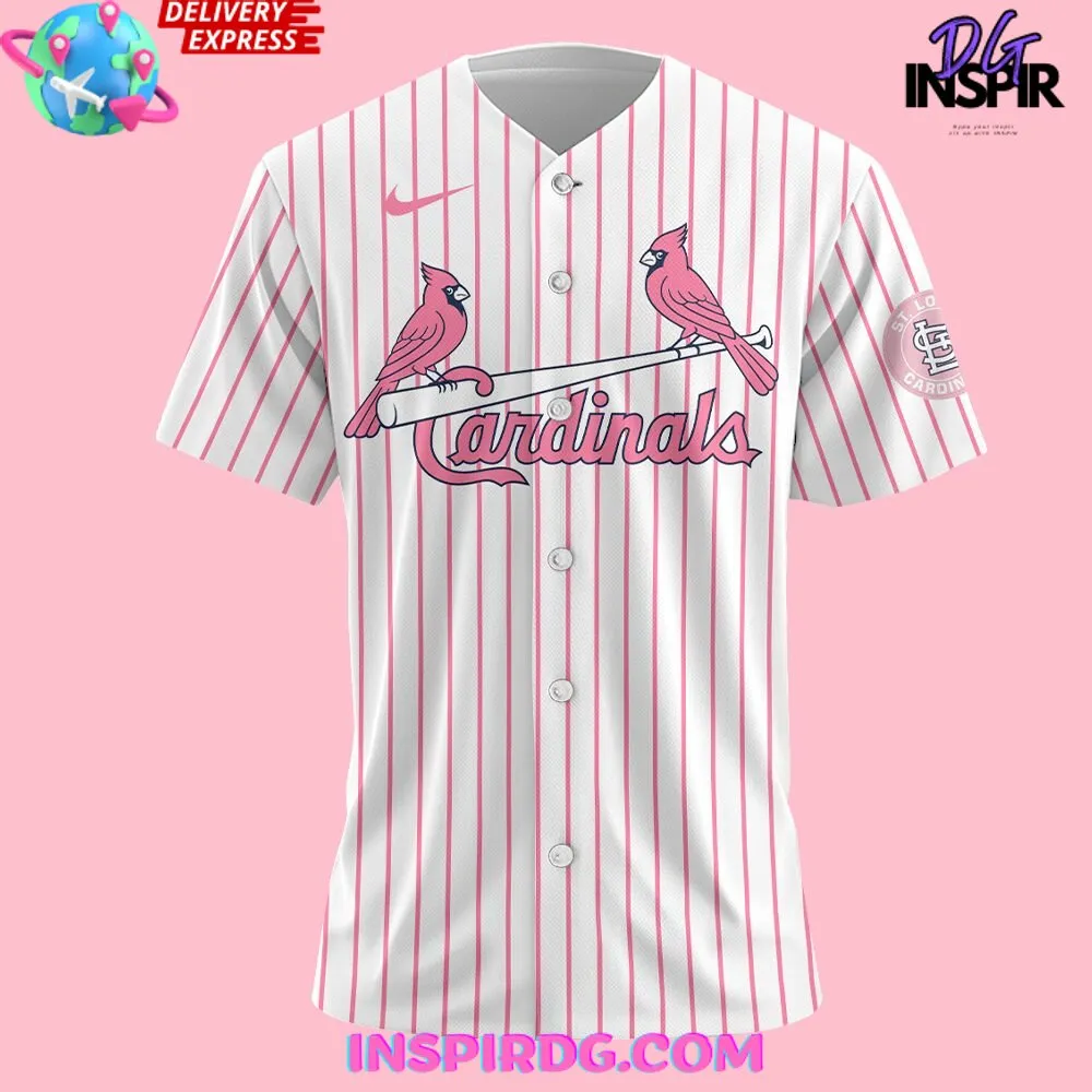 -St. Louis Cardinals x Hello Kitty Night Pastel Baseball Jersey