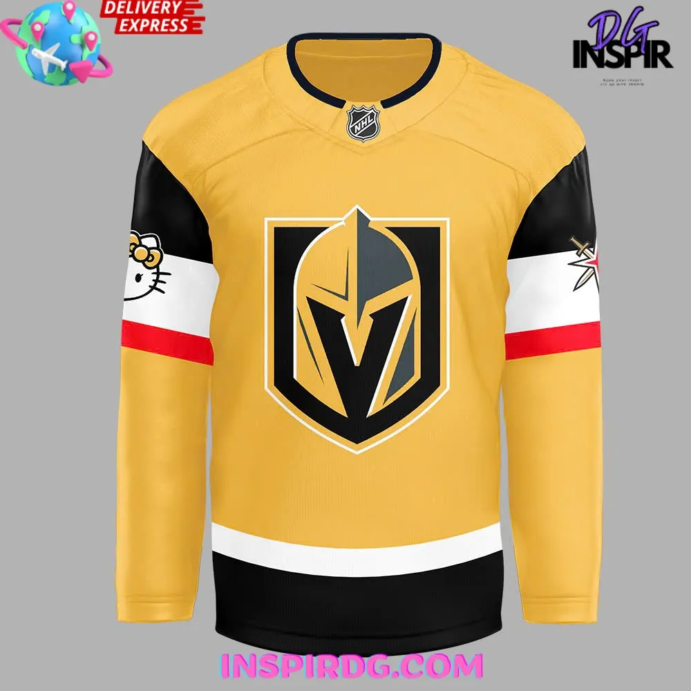 -Vegas Golden Knights x Hello Kitty 50th Anniversary Hockey Jersey