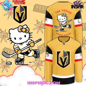 -Vegas Golden Knights x Hello Kitty 50th Anniversary Hockey Jersey