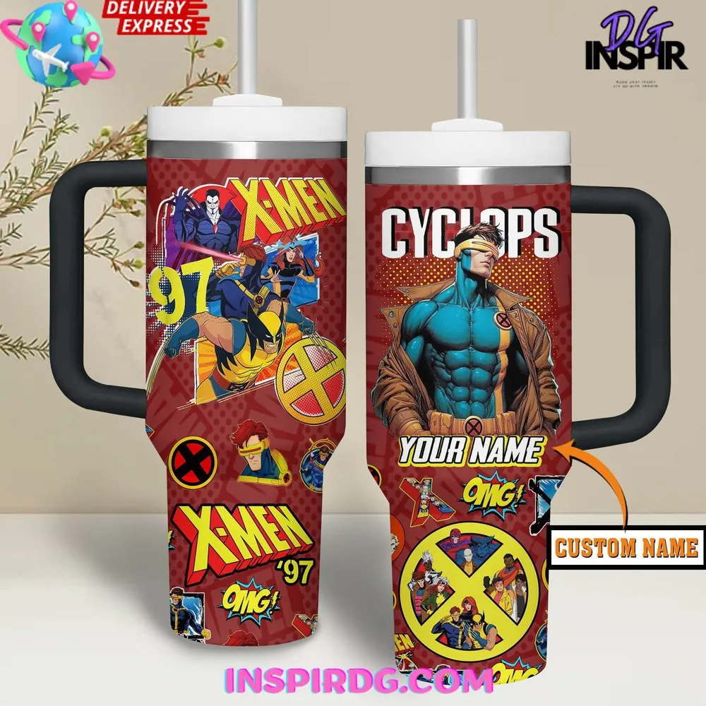 -X-Men Marvel Cyclops Custom Name Stanley Tumbler