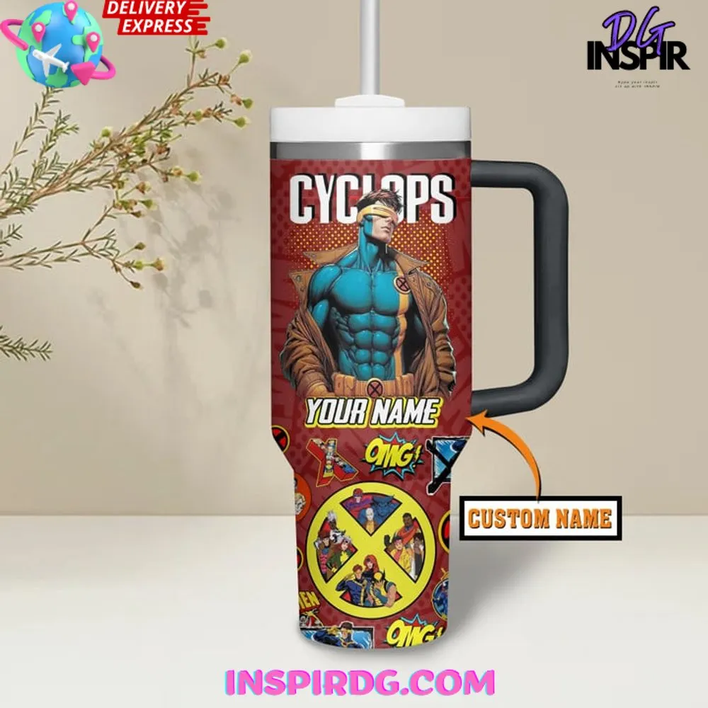 -X-Men Marvel Cyclops Custom Name Stanley Tumbler