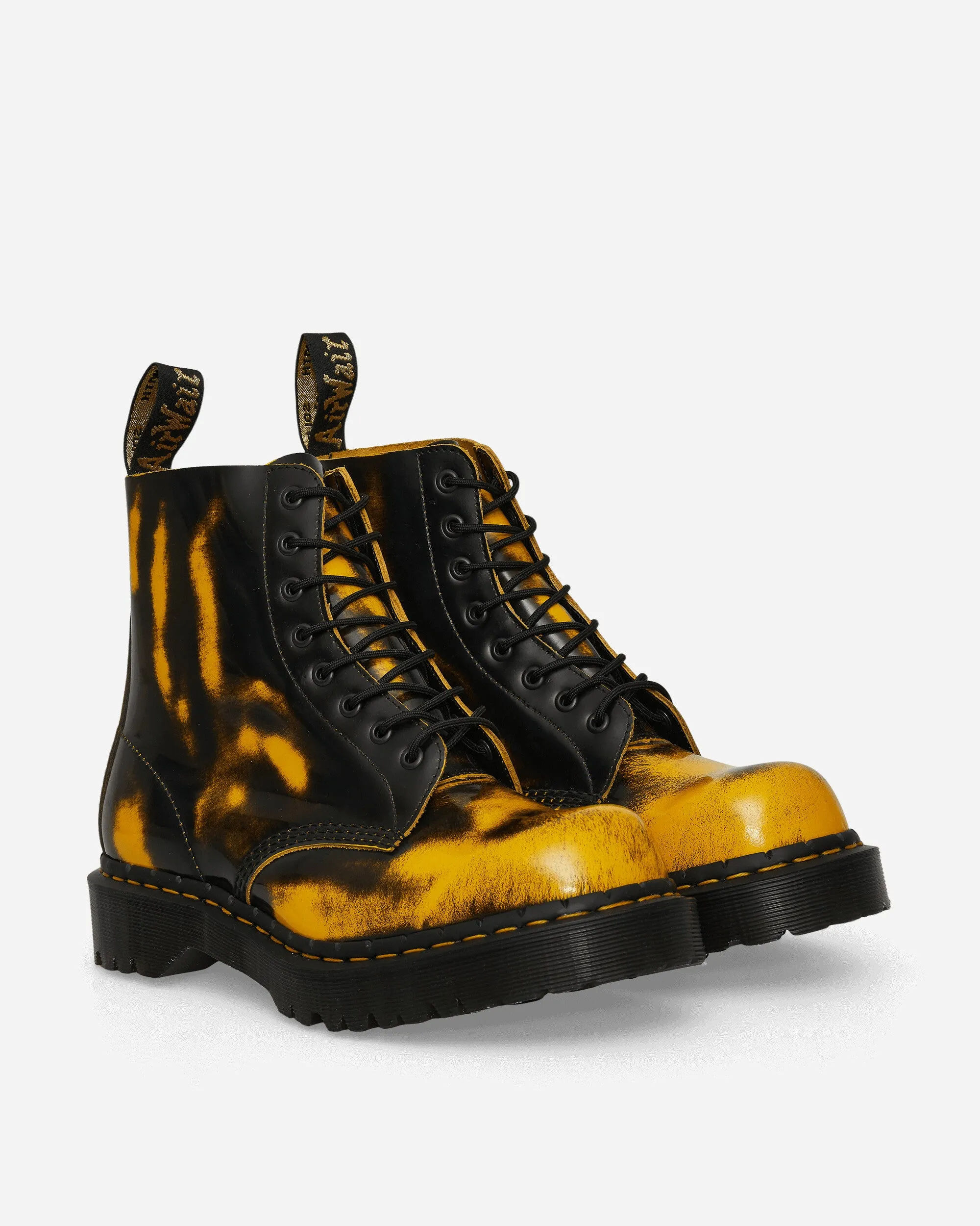 1460 Pascal Bex Rub Off Lux Boots Black / Yellow