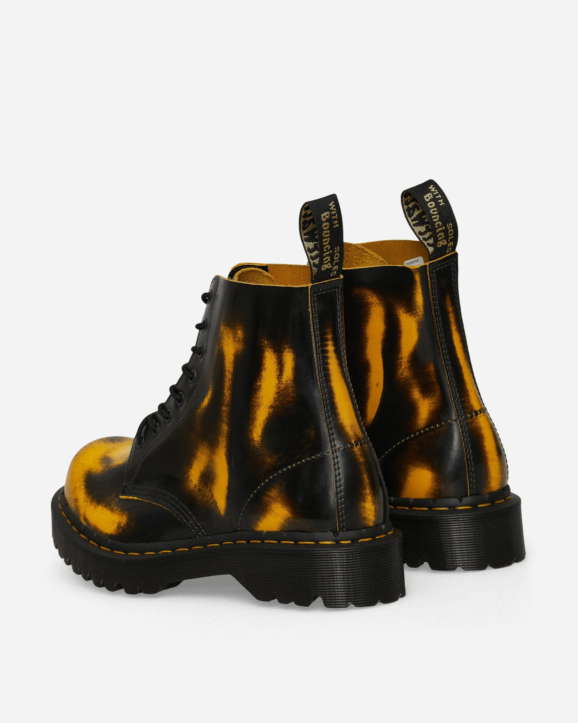 1460 Pascal Bex Rub Off Lux Boots Black / Yellow