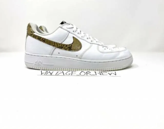 2019 Nike Air Force 1 Low Retro PRM QS Ivory Snake AO163...