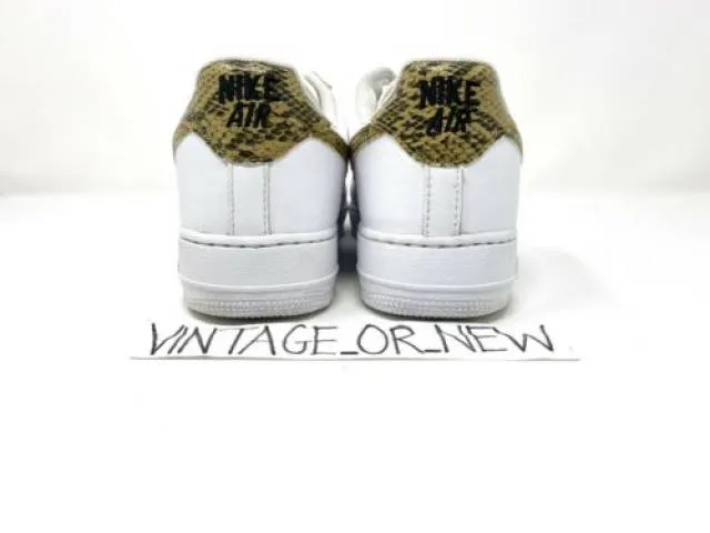 2019 Nike Air Force 1 Low Retro PRM QS Ivory Snake AO163...