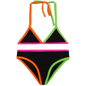 2pc Neon Binding Jungle Bikini