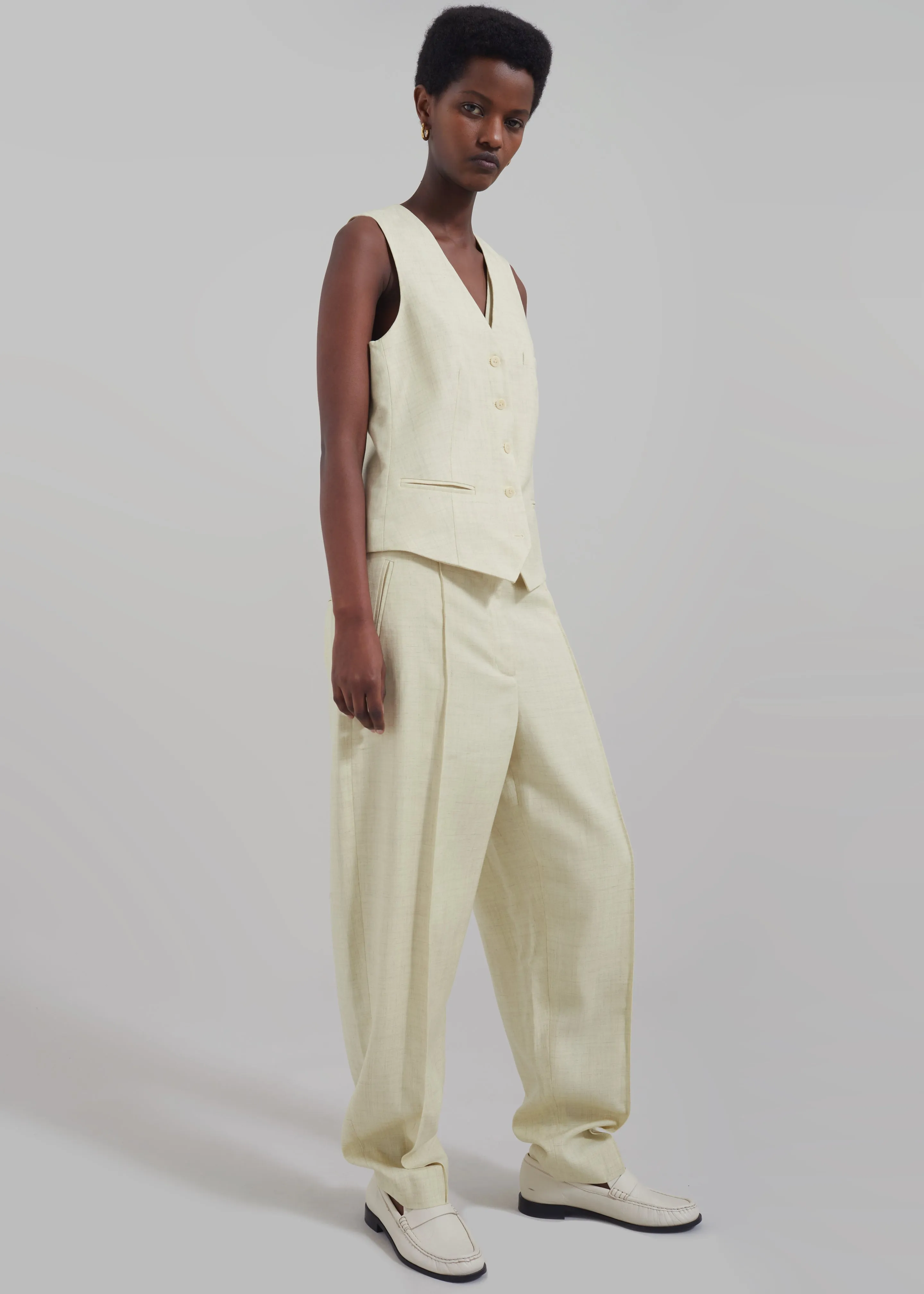 3.1 Phillip Lim Tailored Vest with Set-In Bra - Limoncello
