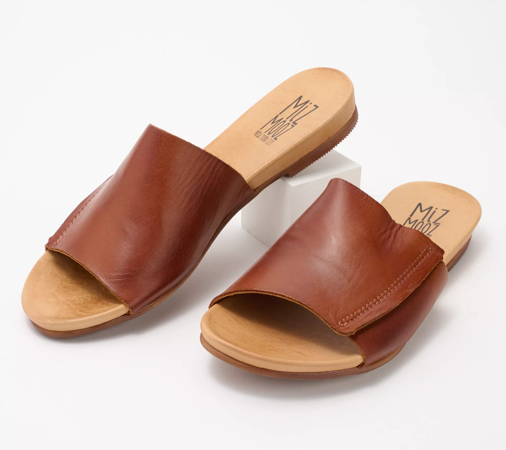 "As Is" Miz Mooz Leather Slide Sandals - Aurelia